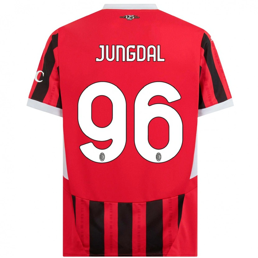 Danxen Hombre Camiseta Andreas Jungdal #96 Rojo Negro 1ª Equipación 2024/25 La Camisa