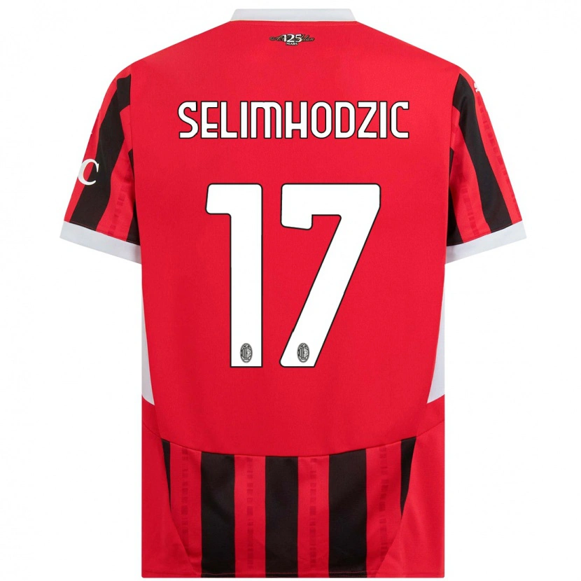 Danxen Hombre Camiseta Noa Selimhodzic #17 Rojo Negro 1ª Equipación 2024/25 La Camisa