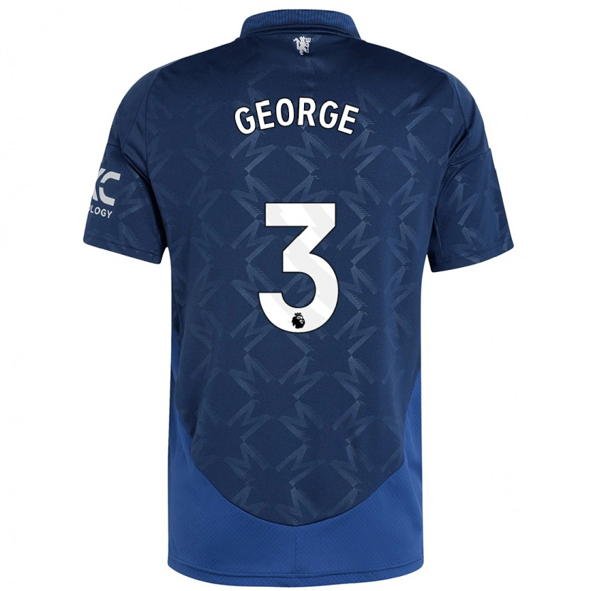 Danxen Hombre Camiseta Gabby George #3 Índigo 2ª Equipación 2024/25 La Camisa