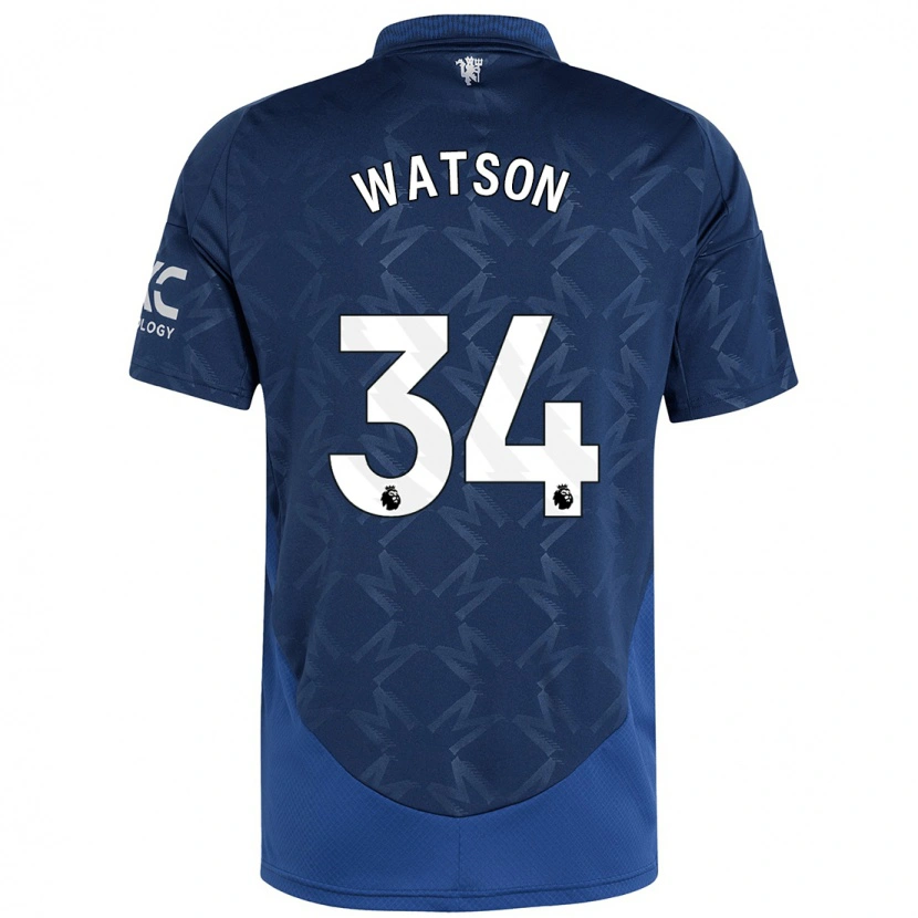 Danxen Hombre Camiseta Emma Watson #34 Índigo 2ª Equipación 2024/25 La Camisa