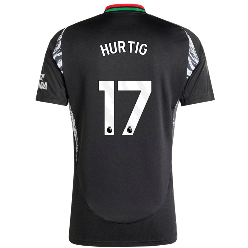 Danxen Hombre Camiseta Lina Hurtig #17 Negro 2ª Equipación 2024/25 La Camisa