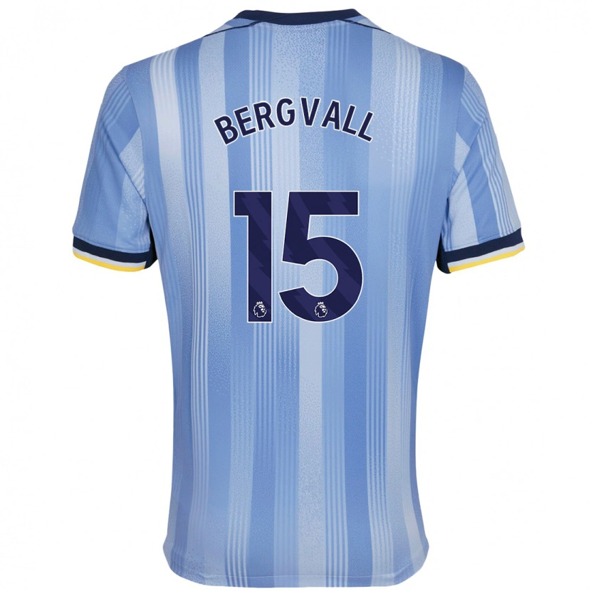 Danxen Hombre Camiseta Lucas Bergvall #15 Azul Claro 2ª Equipación 2024/25 La Camisa