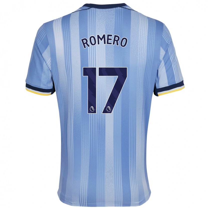 Danxen Hombre Camiseta Cristian Romero #17 Azul Claro 2ª Equipación 2024/25 La Camisa