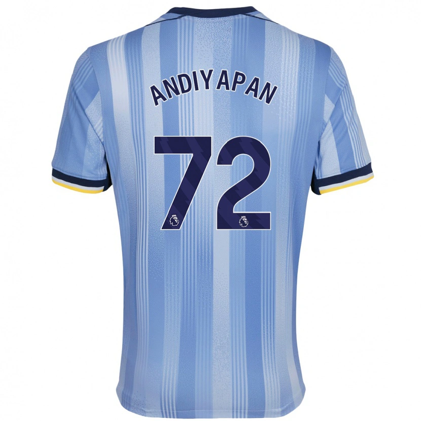 Danxen Hombre Camiseta William Andiyapan #72 Azul Claro 2ª Equipación 2024/25 La Camisa