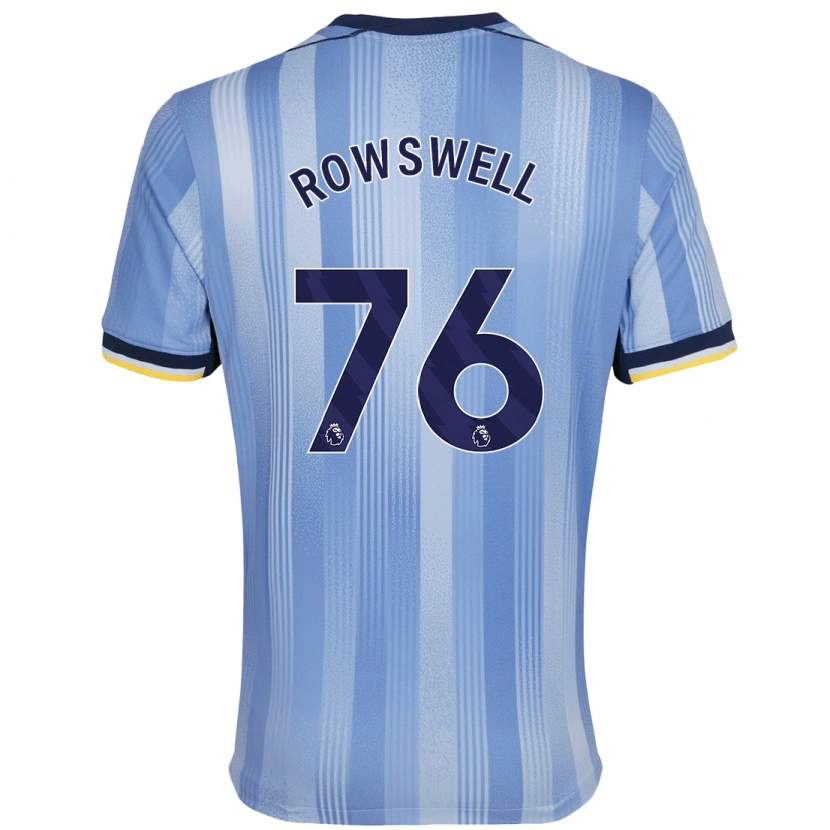 Danxen Hombre Camiseta James Rowswell #76 Azul Claro 2ª Equipación 2024/25 La Camisa