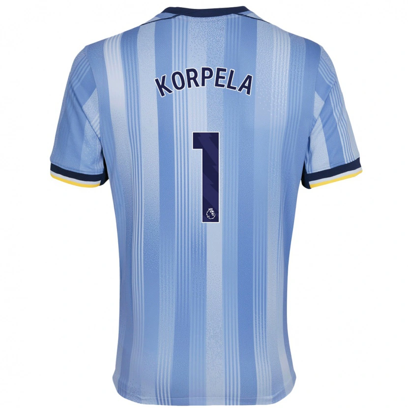 Danxen Hombre Camiseta Tinja-Riikka Korpela #1 Azul Claro 2ª Equipación 2024/25 La Camisa