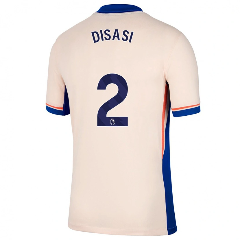 Danxen Hombre Camiseta Axel Disasi #2 Beige Claro 2ª Equipación 2024/25 La Camisa