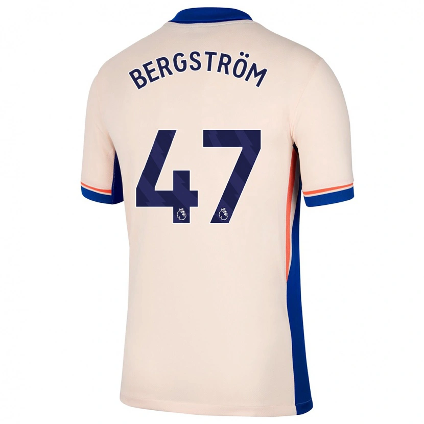 Danxen Hombre Camiseta Lucas Bergström #47 Beige Claro 2ª Equipación 2024/25 La Camisa