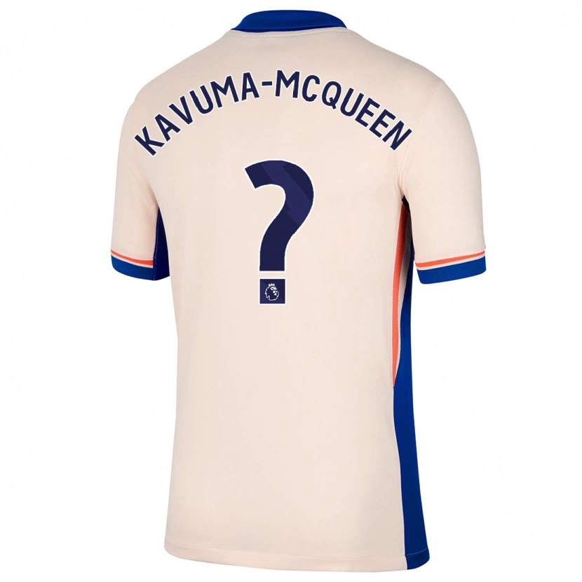 Danxen Hombre Camiseta Ryan Kavuma-Mcqueen #0 Beige Claro 2ª Equipación 2024/25 La Camisa