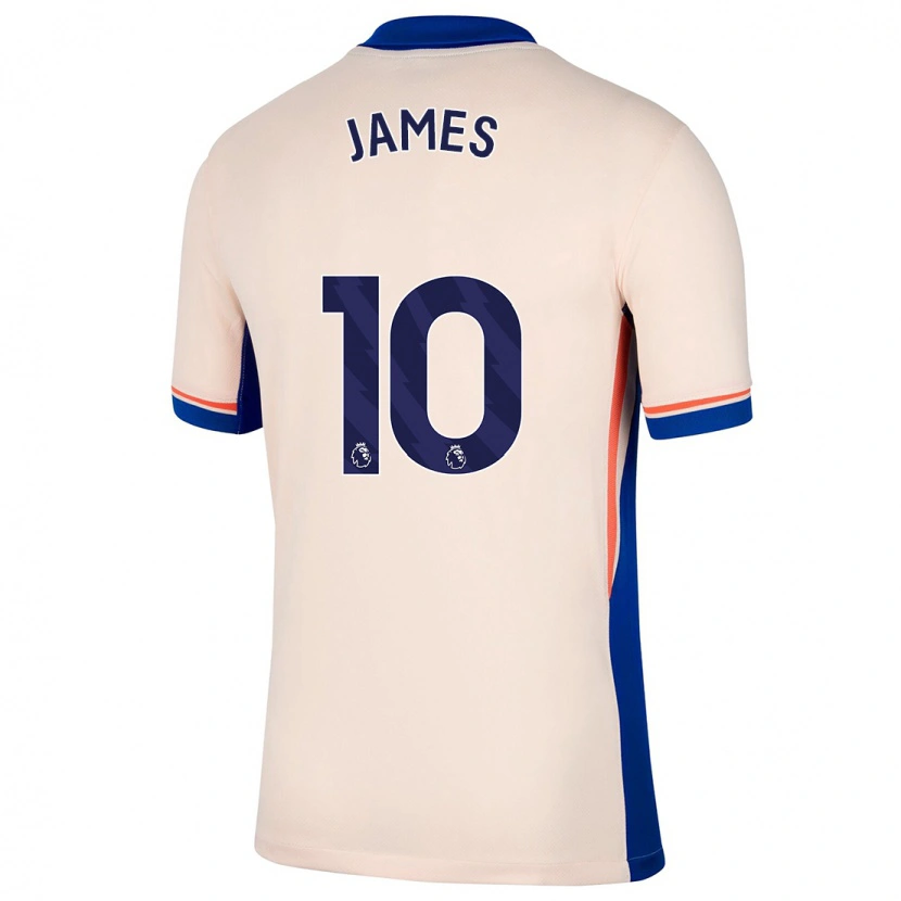 Danxen Hombre Camiseta Lauren James #10 Beige Claro 2ª Equipación 2024/25 La Camisa