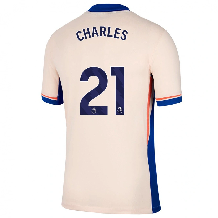 Danxen Hombre Camiseta Niamh Charles #21 Beige Claro 2ª Equipación 2024/25 La Camisa