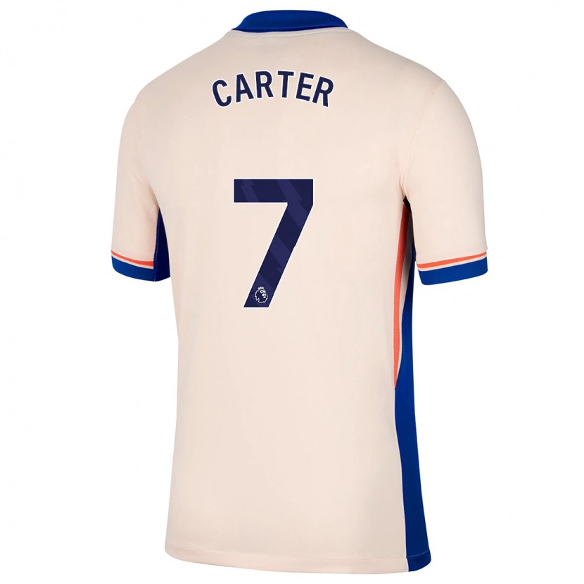 Danxen Hombre Camiseta Jessica Carter #7 Beige Claro 2ª Equipación 2024/25 La Camisa