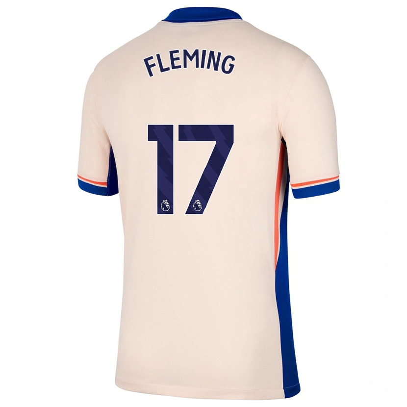 Danxen Hombre Camiseta Jessie Fleming #17 Beige Claro 2ª Equipación 2024/25 La Camisa