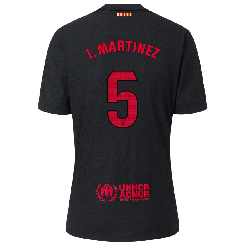 Danxen Hombre Camiseta Iñigo Martínez #5 Negro Rojo 2ª Equipación 2024/25 La Camisa