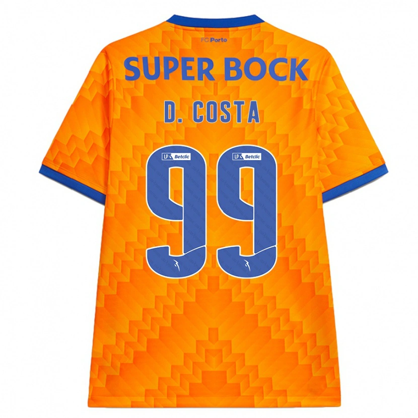 Danxen Hombre Camiseta Diogo Costa #99 Naranja 2ª Equipación 2024/25 La Camisa