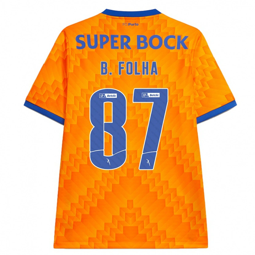 Danxen Hombre Camiseta Bernardo Folha #87 Naranja 2ª Equipación 2024/25 La Camisa