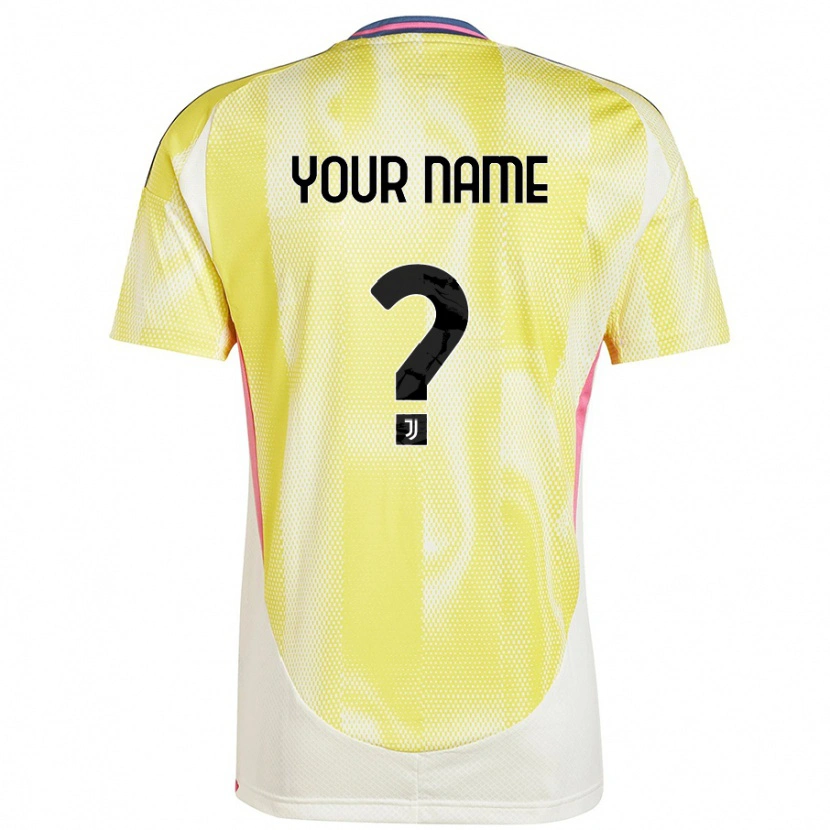 Danxen Hombre Camiseta Su Nombre #0 Amarillo Solar 2ª Equipación 2024/25 La Camisa