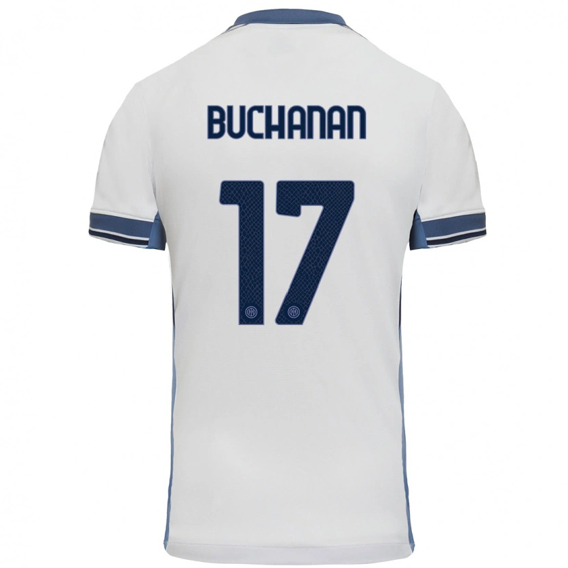 Danxen Hombre Camiseta Tajon Buchanan #17 Blanco Gris 2ª Equipación 2024/25 La Camisa