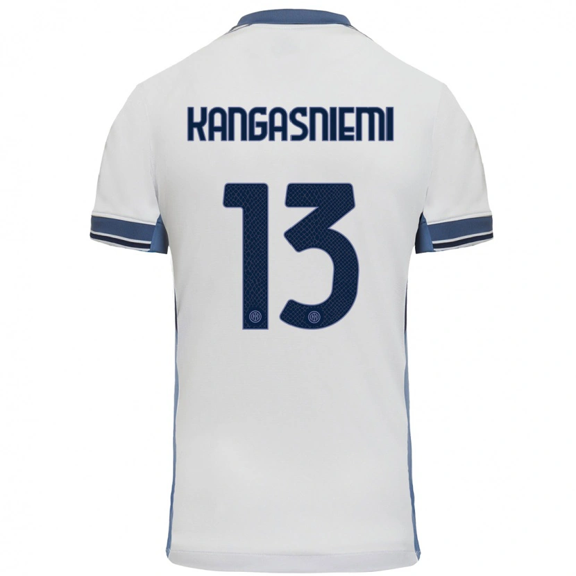 Danxen Hombre Camiseta Ilari Kangasniemi #13 Blanco Gris 2ª Equipación 2024/25 La Camisa