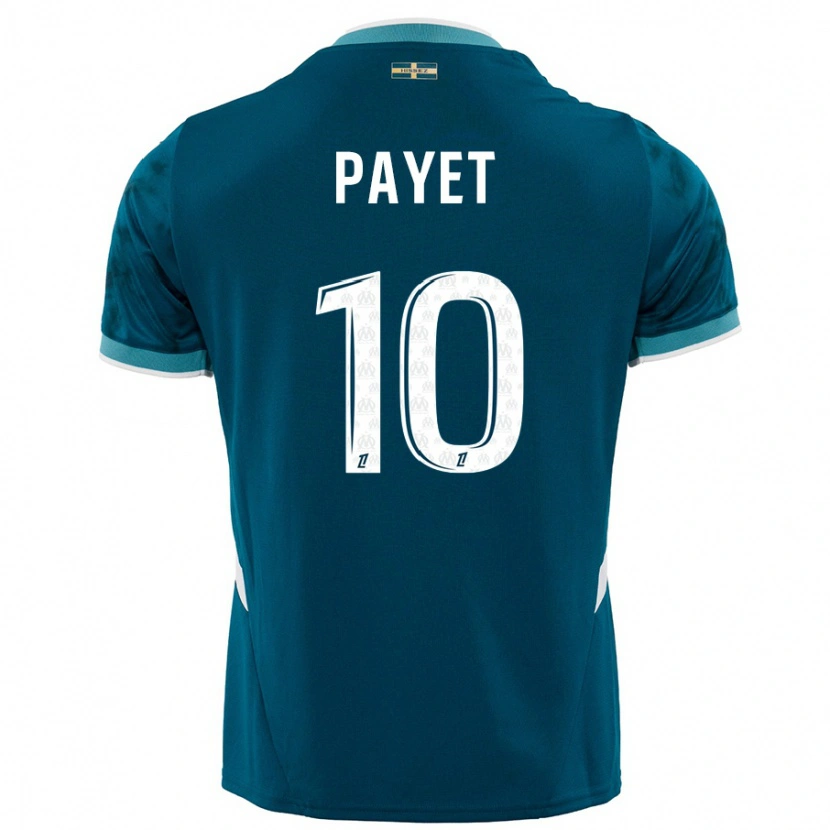 Danxen Hombre Camiseta Dimitri Payet #10 Azul Turquesa 2ª Equipación 2024/25 La Camisa