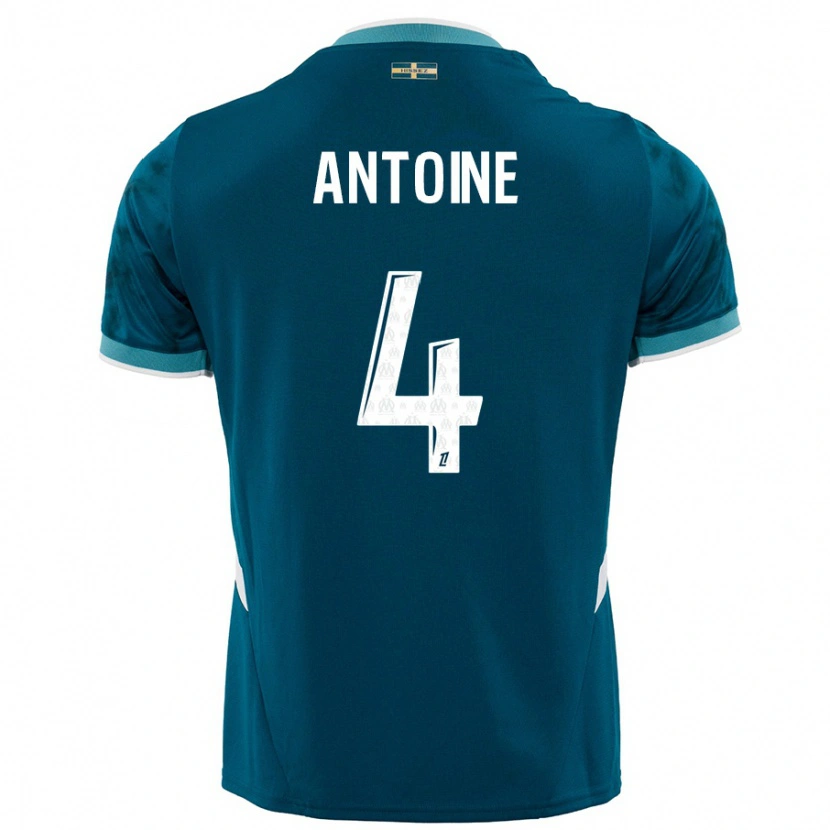 Danxen Hombre Camiseta Maud Antoine #4 Azul Turquesa 2ª Equipación 2024/25 La Camisa