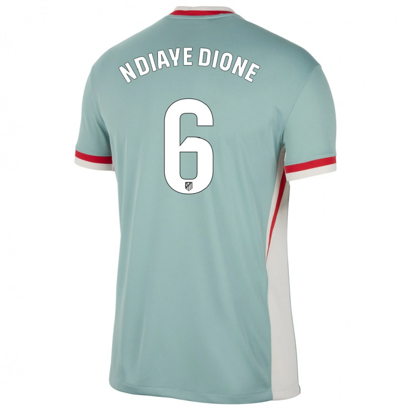 Danxen Hombre Camiseta Assane Ndiaye Dione #6 Beige Claro Azul 2ª Equipación 2024/25 La Camisa