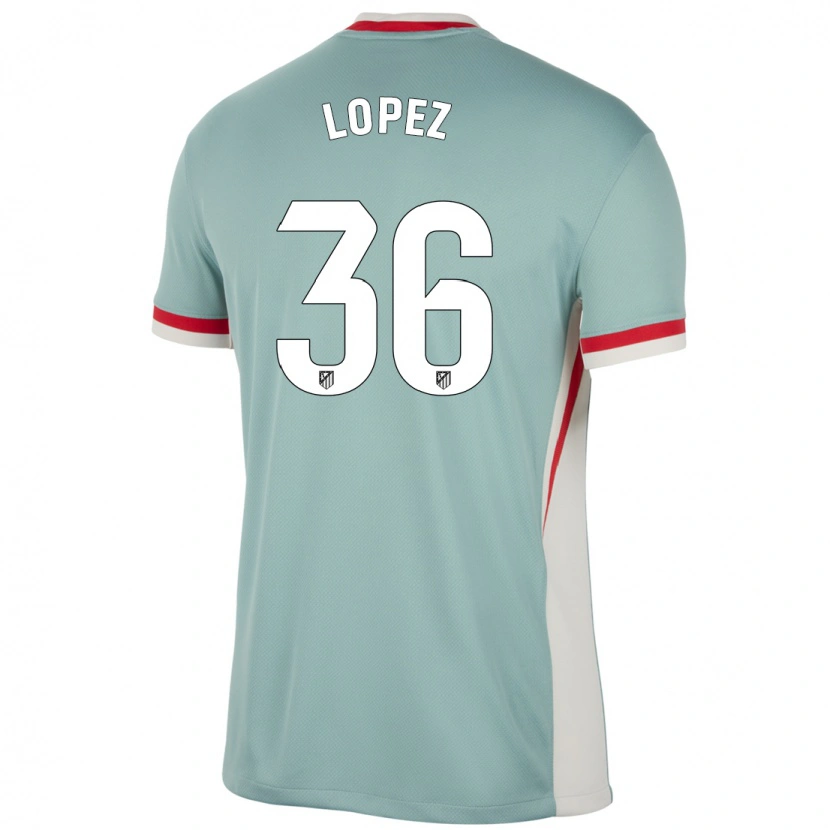 Danxen Hombre Camiseta David Lopez #36 Beige Claro Azul 2ª Equipación 2024/25 La Camisa