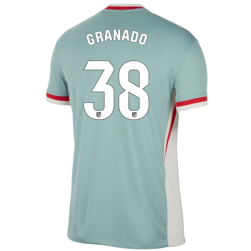 Danxen Hombre Camiseta Adrian Granado #38 Beige Claro Azul 2ª Equipación 2024/25 La Camisa