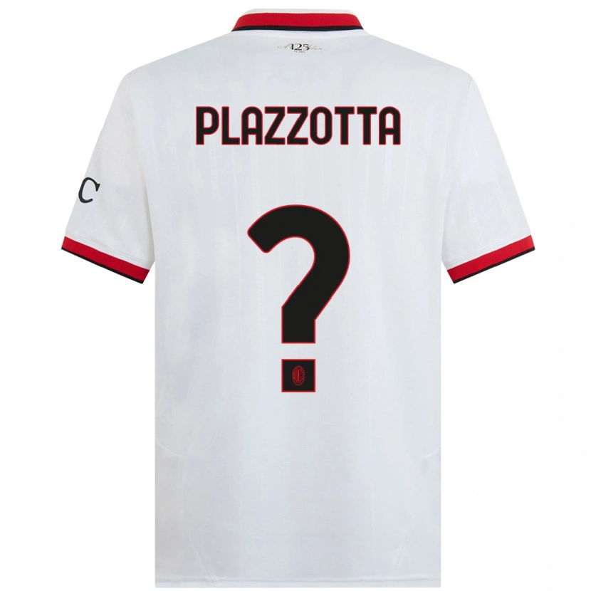 Danxen Hombre Camiseta Filippo Plazzotta #0 Blanco Negro Rojo 2ª Equipación 2024/25 La Camisa