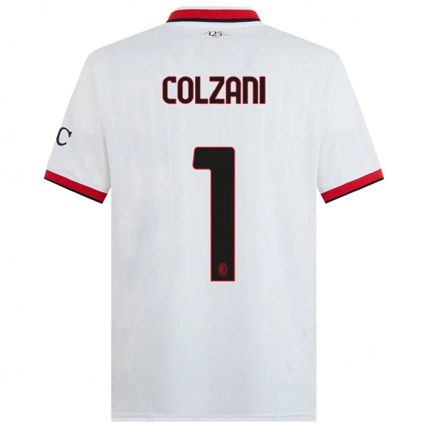 Danxen Hombre Camiseta Edoardo Colzani #1 Blanco Negro Rojo 2ª Equipación 2024/25 La Camisa