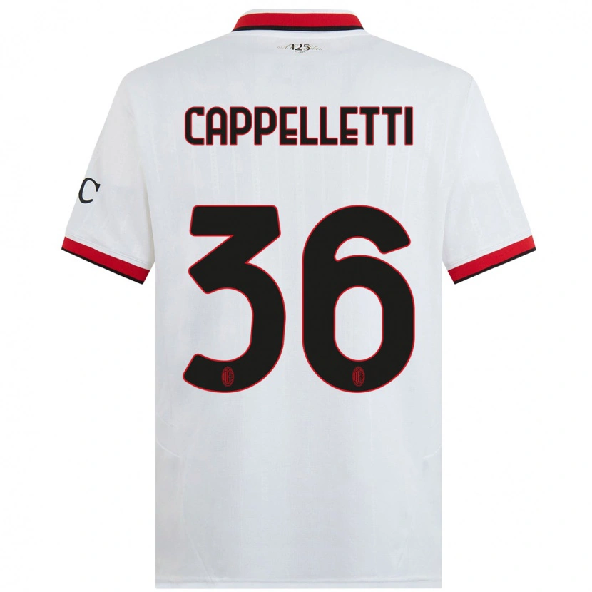 Danxen Hombre Camiseta Mattia Cappelletti #36 Blanco Negro Rojo 2ª Equipación 2024/25 La Camisa