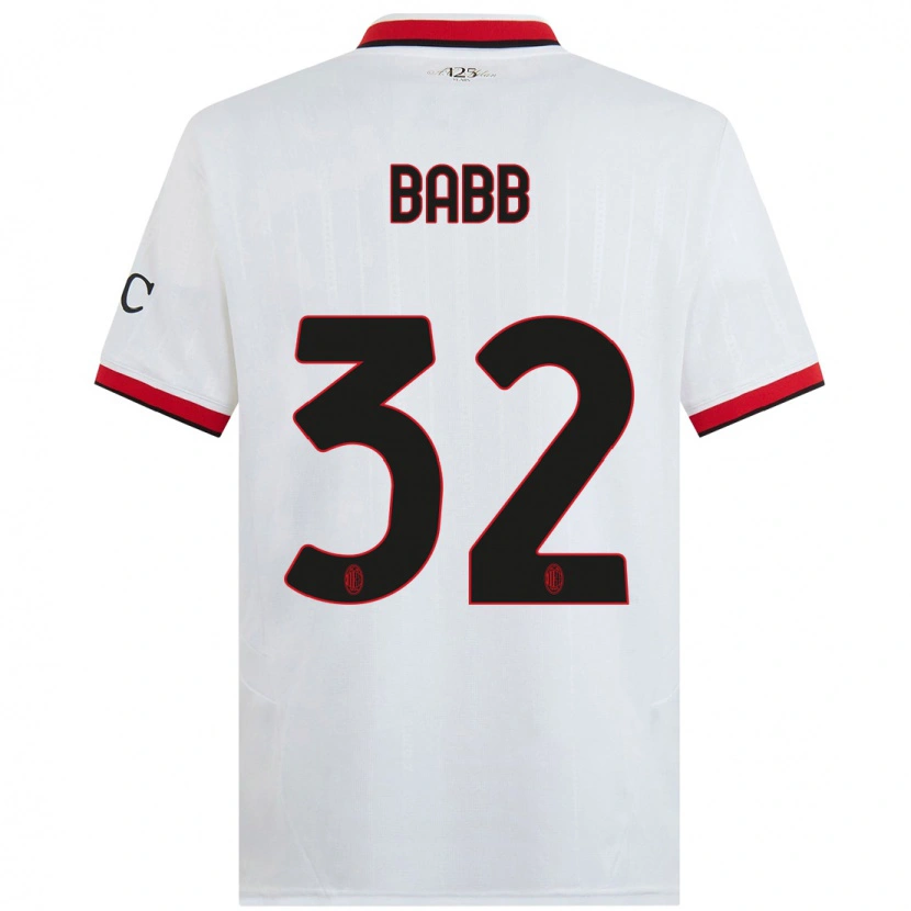 Danxen Hombre Camiseta Selena Babb #32 Blanco Negro Rojo 2ª Equipación 2024/25 La Camisa