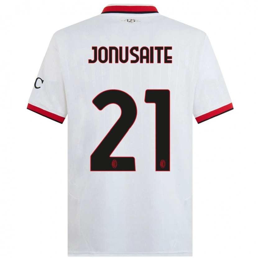 Danxen Hombre Camiseta Rimante Jonusaite #21 Blanco Negro Rojo 2ª Equipación 2024/25 La Camisa