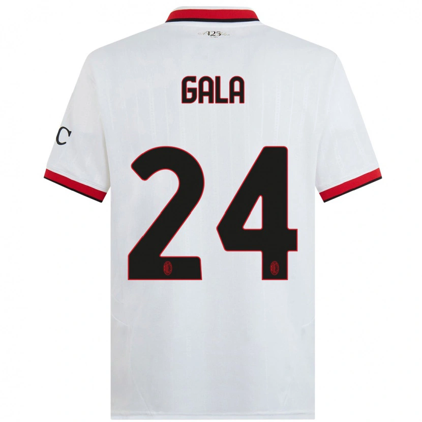 Danxen Hombre Camiseta Antonio Gala #24 Blanco Negro Rojo 2ª Equipación 2024/25 La Camisa