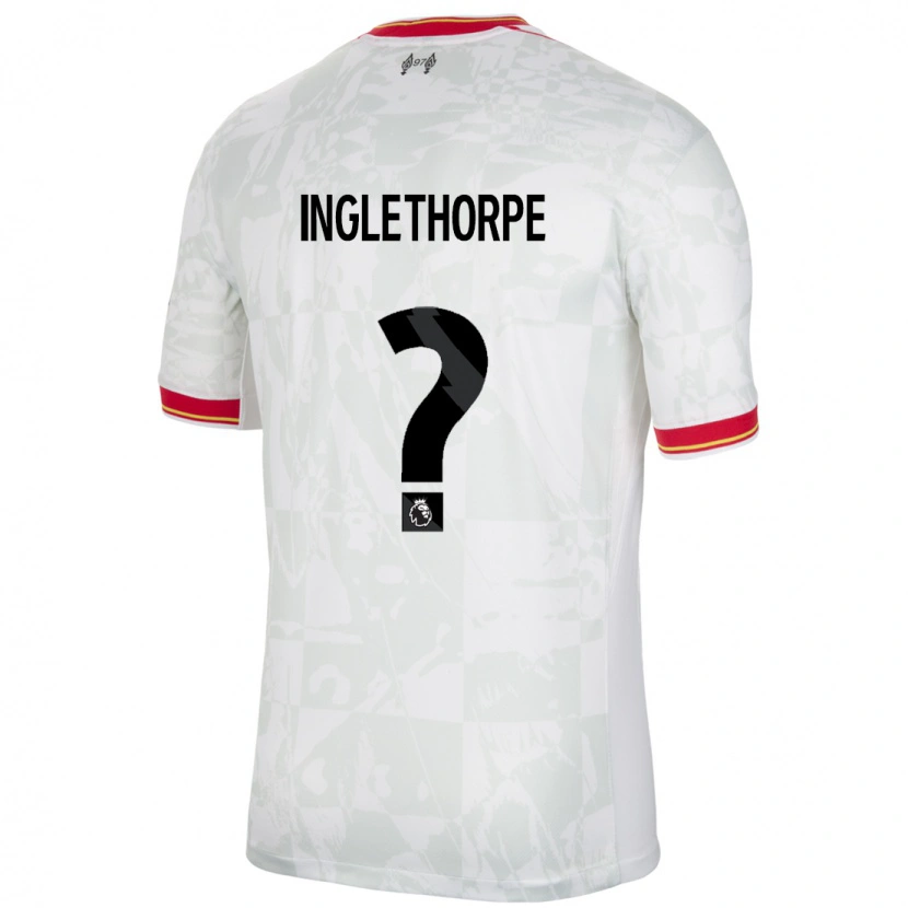 Danxen Hombre Camiseta Finn Inglethorpe #0 Blanco Rojo Negro Equipación Tercera 2024/25 La Camisa