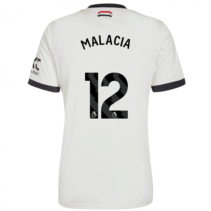 Danxen Hombre Camiseta Tyrell Malacia #12 Blanquecino Equipación Tercera 2024/25 La Camisa