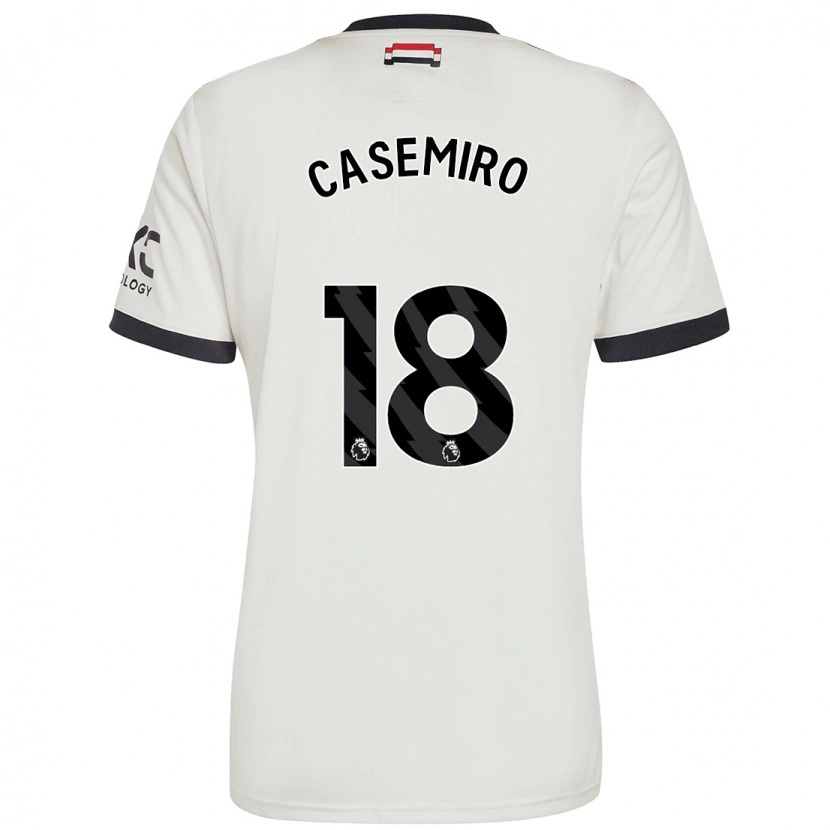 Danxen Hombre Camiseta Casemiro #18 Blanquecino Equipación Tercera 2024/25 La Camisa