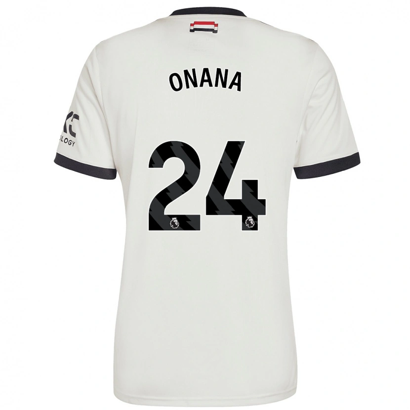 Danxen Hombre Camiseta André Onana #24 Blanquecino Equipación Tercera 2024/25 La Camisa