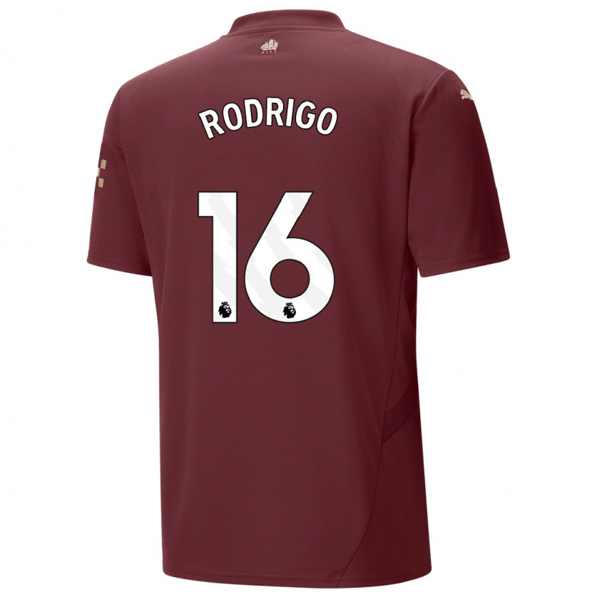 Danxen Hombre Camiseta Rodri #16 Granate Equipación Tercera 2024/25 La Camisa