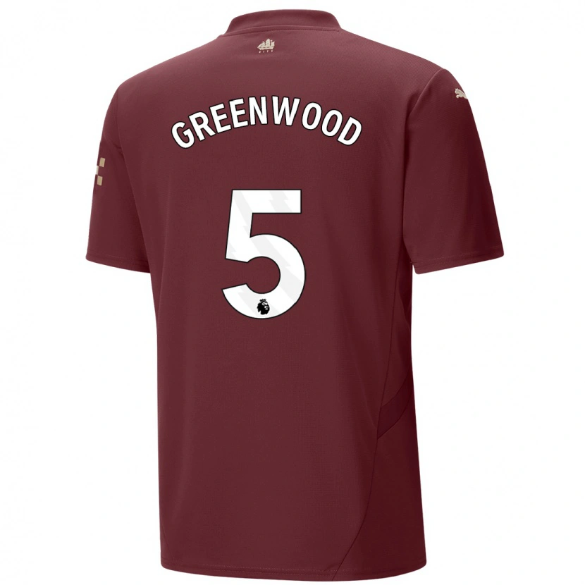 Danxen Hombre Camiseta Alex Greenwood #5 Granate Equipación Tercera 2024/25 La Camisa