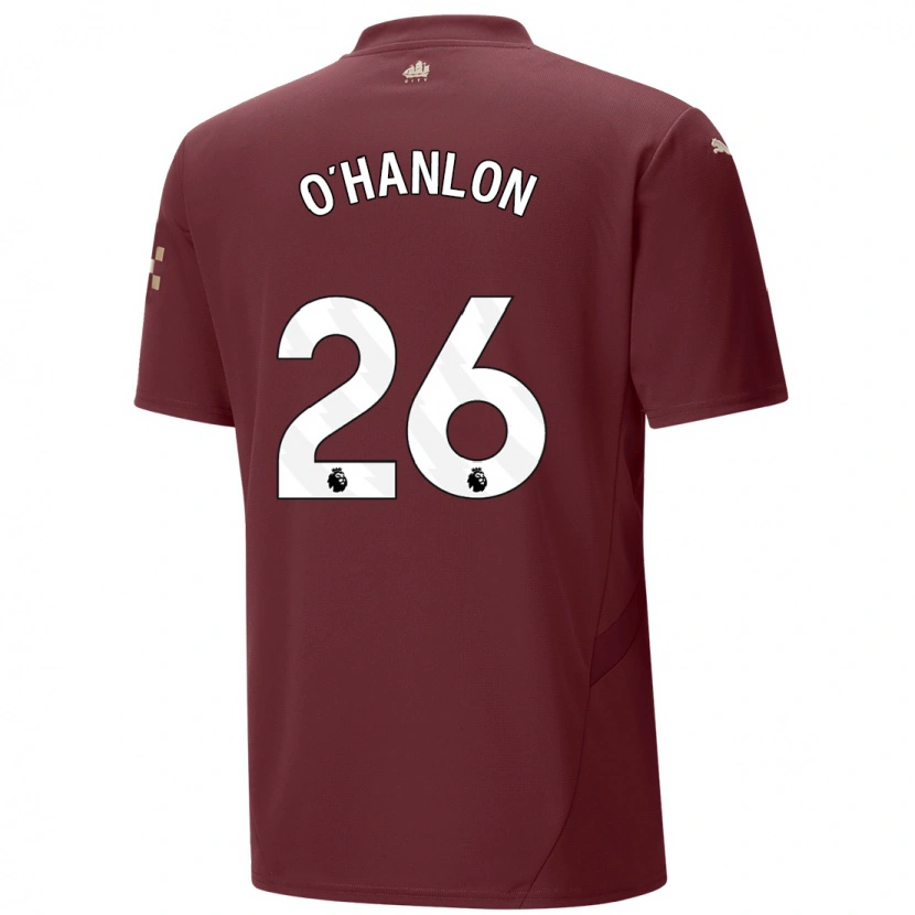 Danxen Hombre Camiseta Tara O'hanlon #26 Granate Equipación Tercera 2024/25 La Camisa