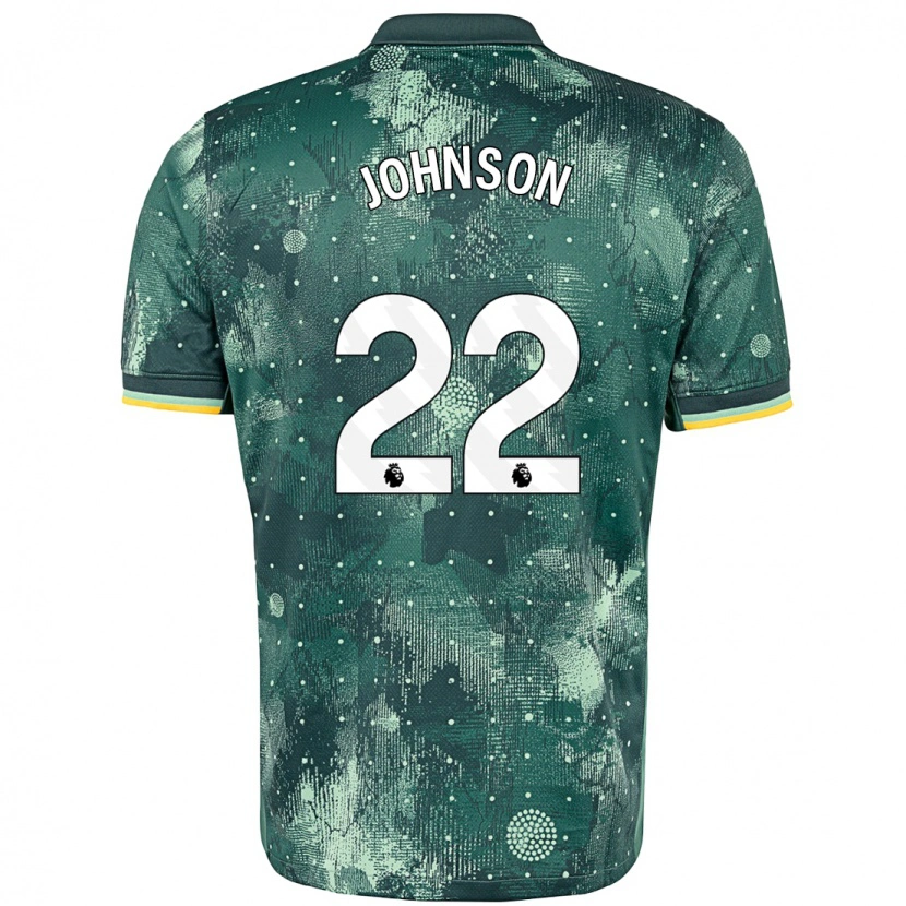 Danxen Hombre Camiseta Brennan Johnson #22 Verde Menta Equipación Tercera 2024/25 La Camisa