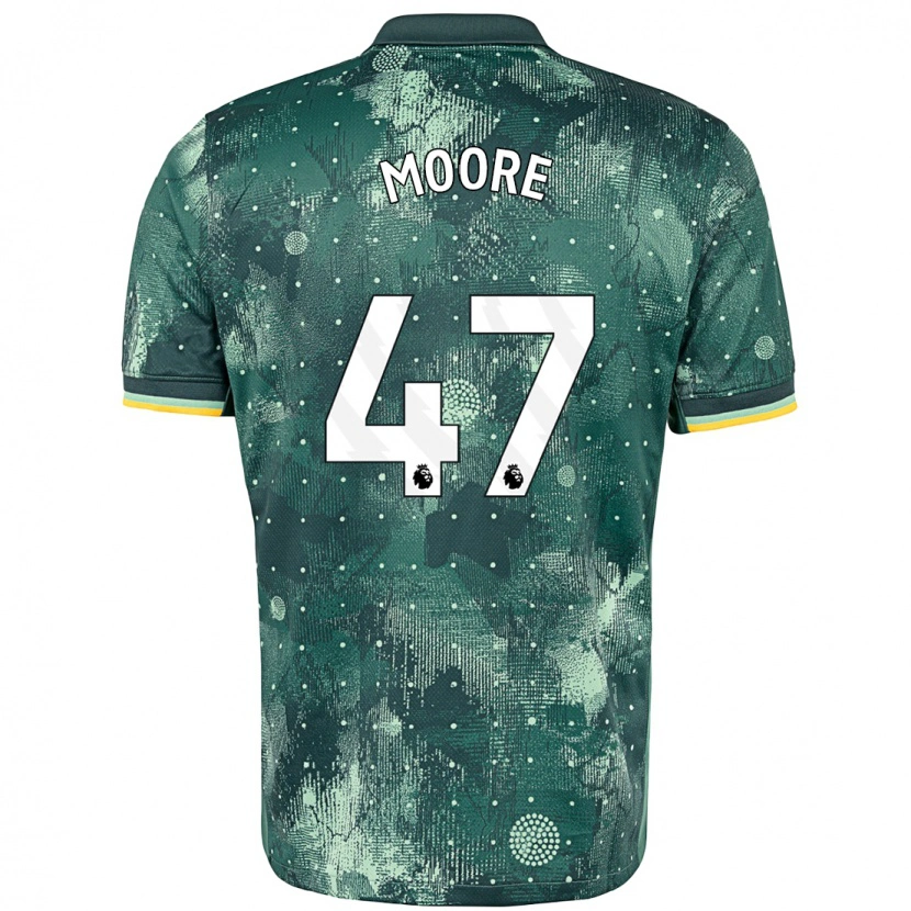 Danxen Hombre Camiseta Mikey Moore #47 Verde Menta Equipación Tercera 2024/25 La Camisa