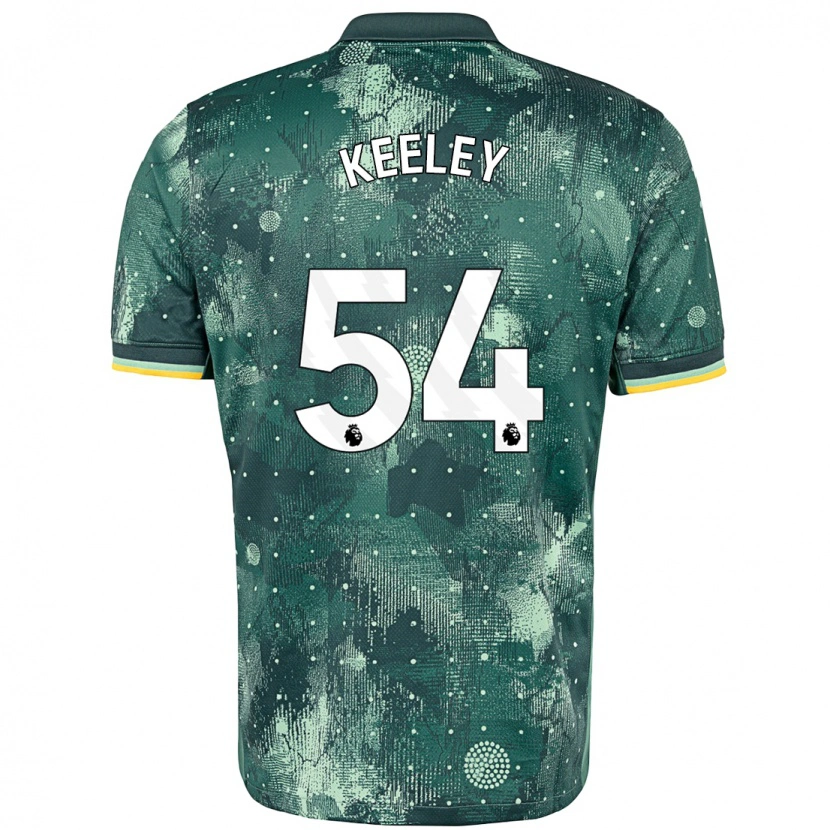 Danxen Hombre Camiseta Josh Keeley #54 Verde Menta Equipación Tercera 2024/25 La Camisa