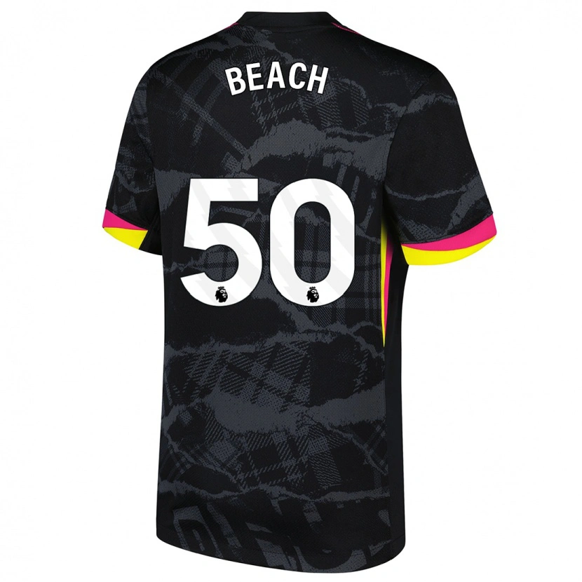 Danxen Hombre Camiseta Eddie Beach #50 Negro Rosa Equipación Tercera 2024/25 La Camisa