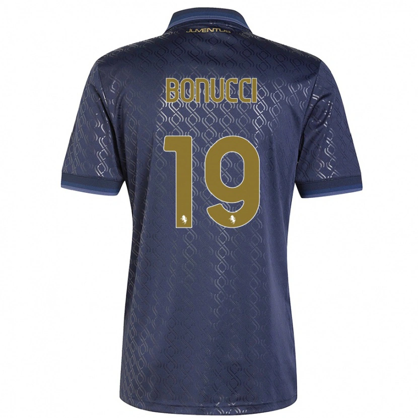 Danxen Hombre Camiseta Leonardo Bonucci #19 Azul Marino Equipación Tercera 2024/25 La Camisa