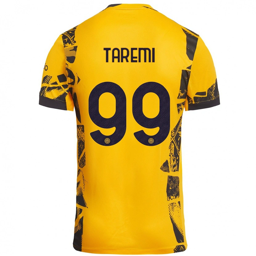 Danxen Hombre Camiseta Mehdi Taremi #99 Dorado Negro Equipación Tercera 2024/25 La Camisa