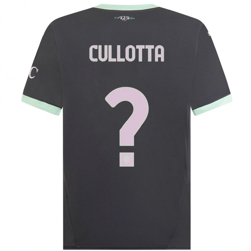 Danxen Hombre Camiseta Andrea Cullotta #0 Gris Equipación Tercera 2024/25 La Camisa