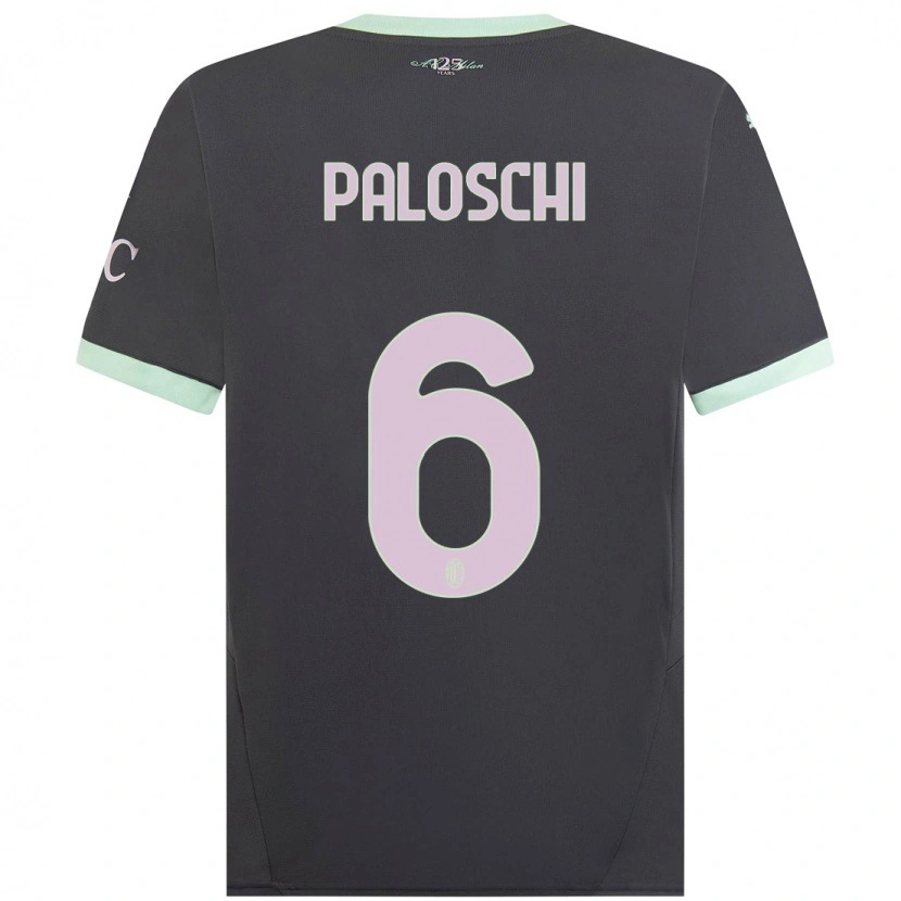 Danxen Hombre Camiseta Dorian Paloschi #6 Gris Equipación Tercera 2024/25 La Camisa