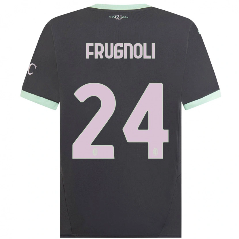 Danxen Hombre Camiseta Leonardo Frugnoli #24 Gris Equipación Tercera 2024/25 La Camisa